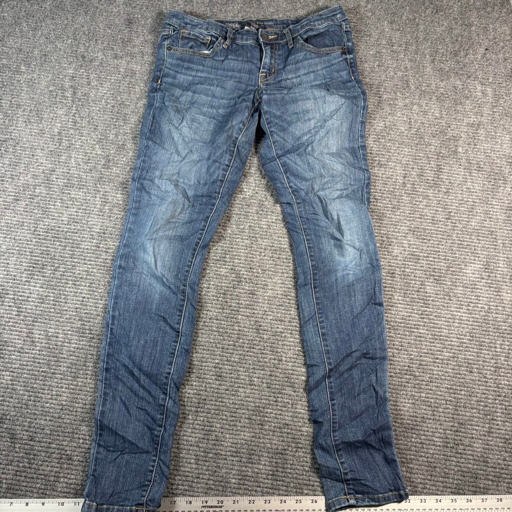 Mossimo Low Rise Skinny Jeans Womens 8/29 L Blue Excellent Super Stretch Denim